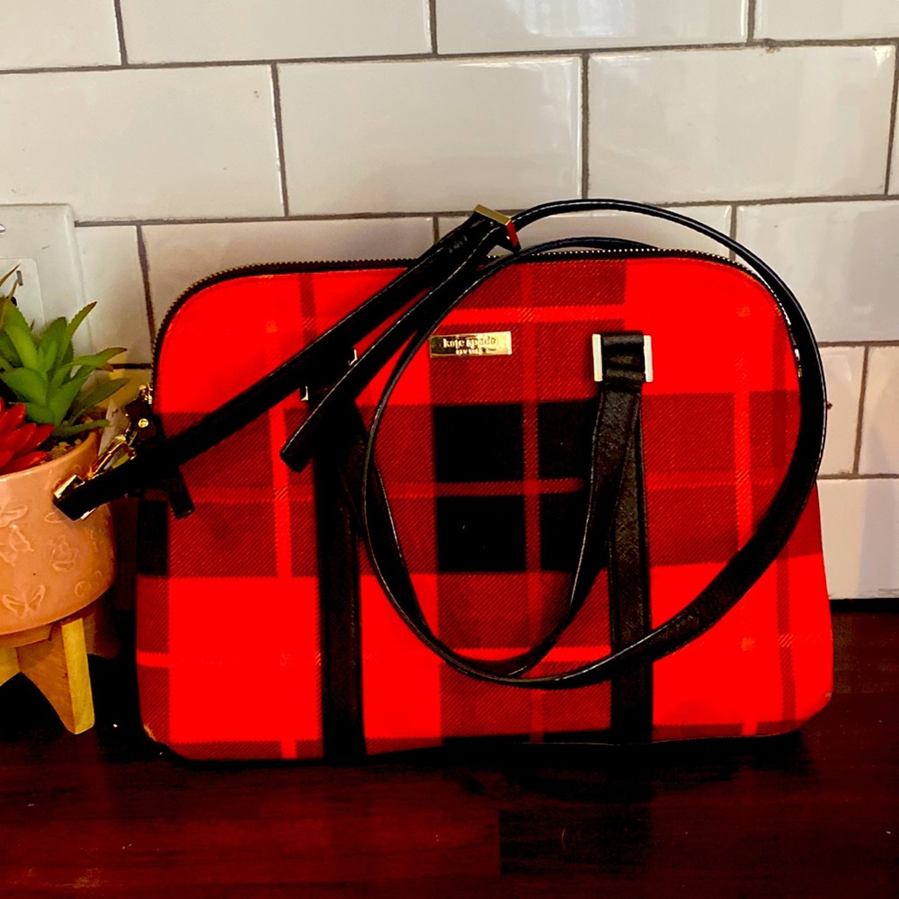Kate Spade Red Plaid Purse